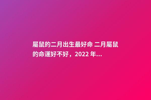 屬鼠的二月出生最好命 二月屬鼠的命運好不好，2022 年幾月份的鼠命好-第1張-觀點-玄機派